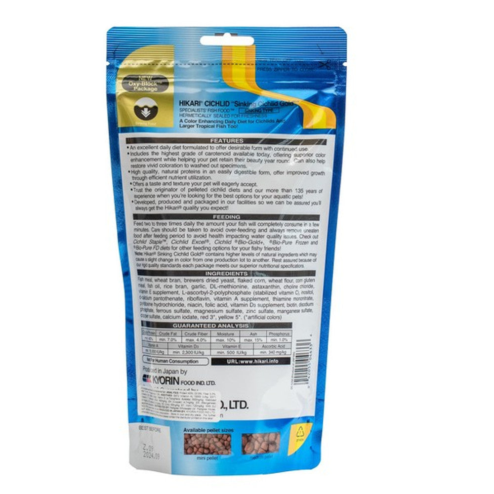 Hikari Cichlid Gold Sinking Medium [SNG] 342g